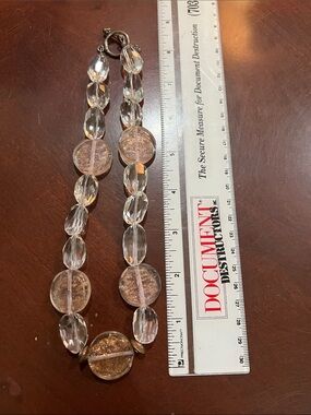 Faceted crystal necklace
